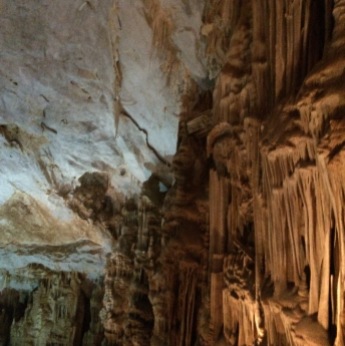 Closer view of cave